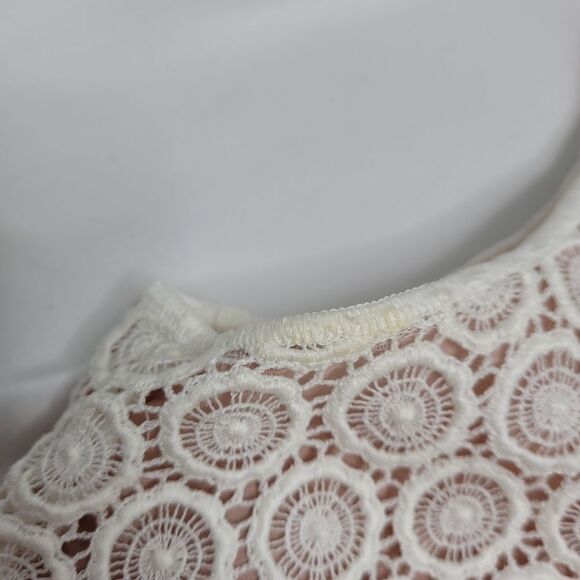 MOSCHINO dress white eyelet lace‎ sleeveless bodycon midi 8 - Picture 12 of 16